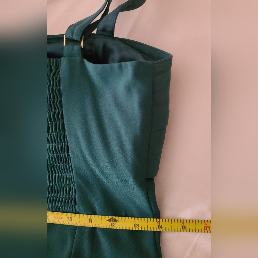 Lilly Pulitzer Kavia Bow Front Straight Leg Jumpsuit Hosta Green Size 2 - Picture 11 of 14